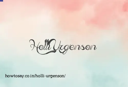 Holli Urgenson
