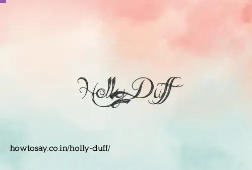 Holly Duff