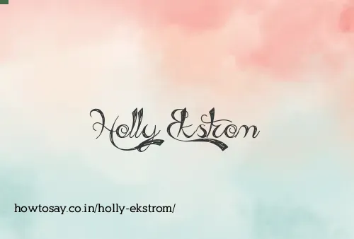 Holly Ekstrom