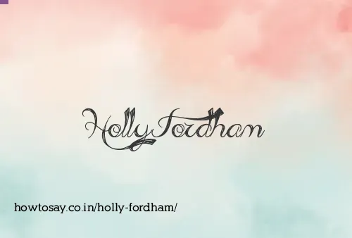 Holly Fordham