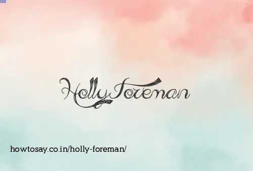 Holly Foreman