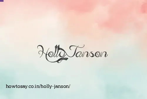 Holly Janson