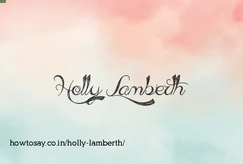 Holly Lamberth