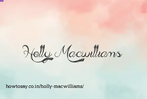 Holly Macwilliams