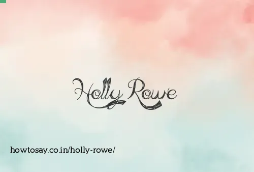 Holly Rowe