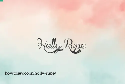 Holly Rupe