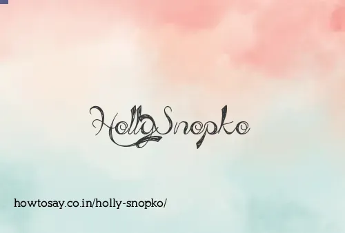 Holly Snopko