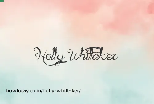 Holly Whittaker