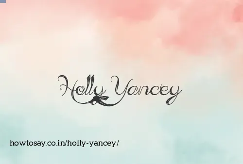 Holly Yancey