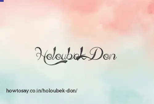 Holoubek Don