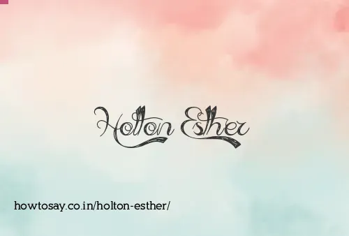 Holton Esther
