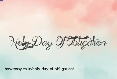 Holy Day Of Obligation