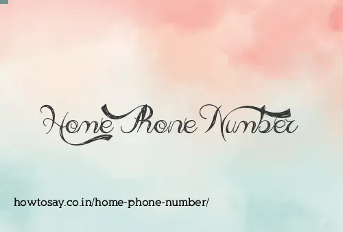 Home Phone Number