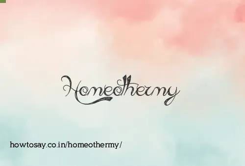 Homeothermy