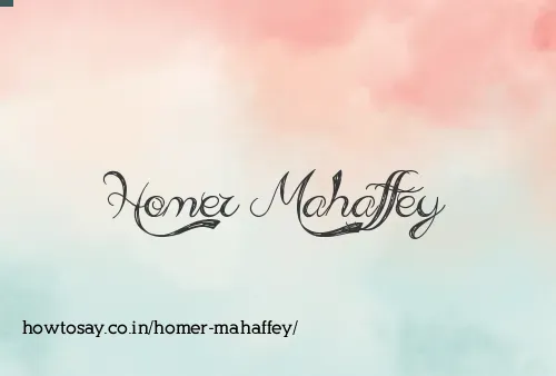 Homer Mahaffey