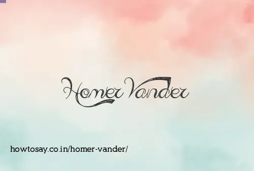 Homer Vander
