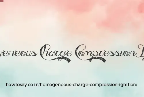 Homogeneous Charge Compression Ignition