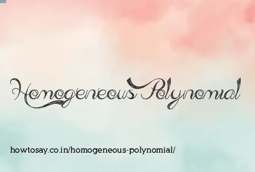 Homogeneous Polynomial