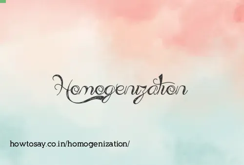 Homogenization