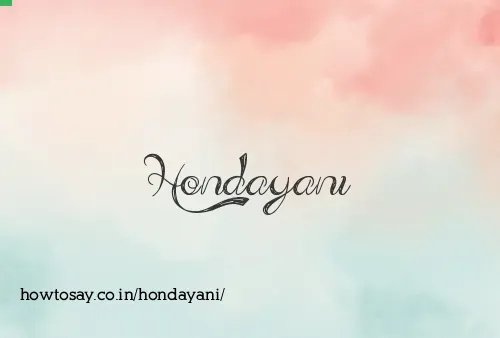Hondayani