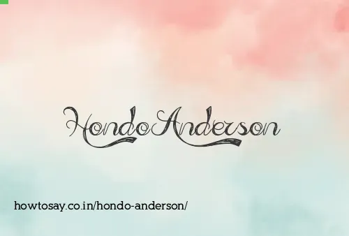 Hondo Anderson