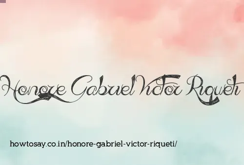 Honore Gabriel Victor Riqueti