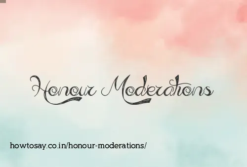 Honour Moderations