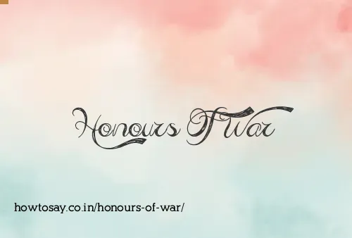 Honours Of War