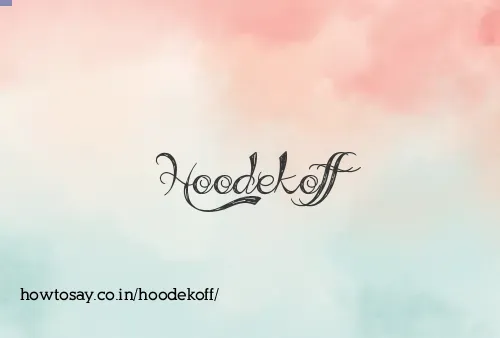 Hoodekoff