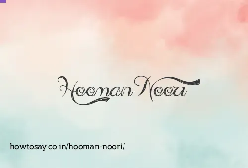 Hooman Noori
