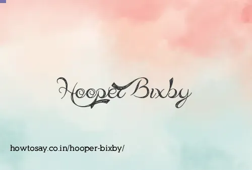 Hooper Bixby