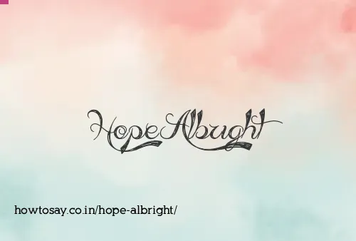 Hope Albright
