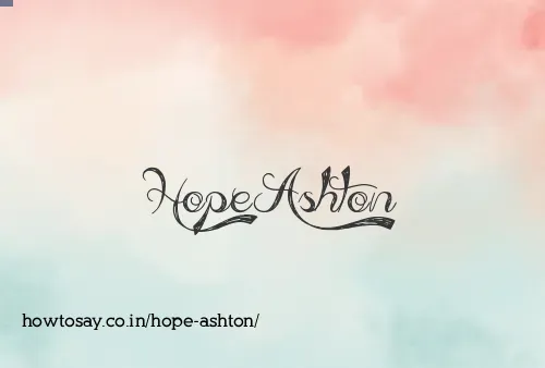 Hope Ashton