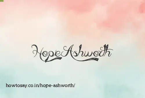 Hope Ashworth