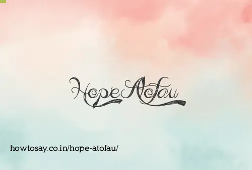 Hope Atofau