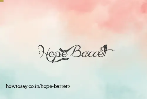 Hope Barrett