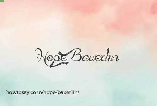 Hope Bauerlin