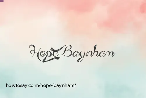 Hope Baynham
