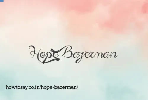 Hope Bazerman