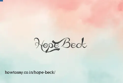 Hope Beck