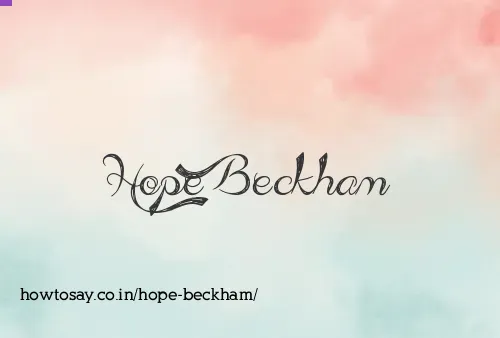 Hope Beckham