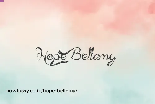 Hope Bellamy