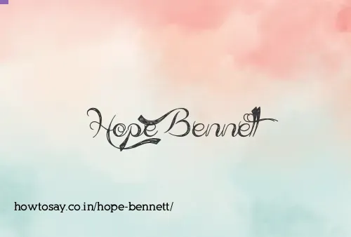 Hope Bennett