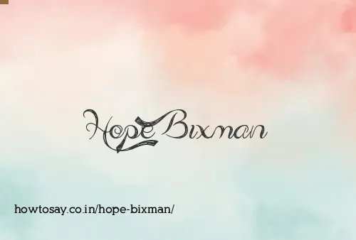Hope Bixman
