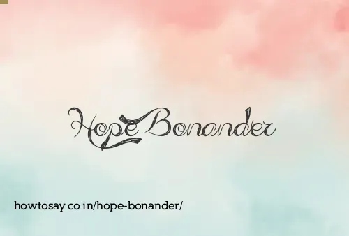 Hope Bonander