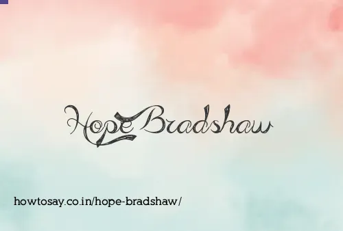 Hope Bradshaw