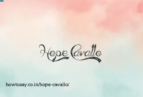 Hope Cavallo