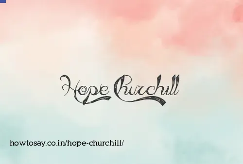 Hope Churchill
