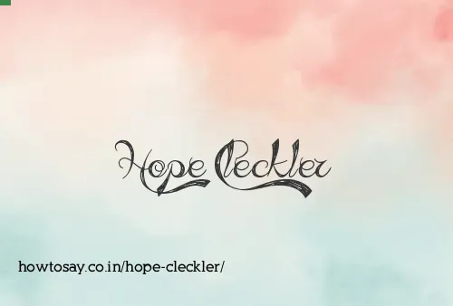 Hope Cleckler