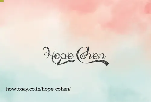 Hope Cohen